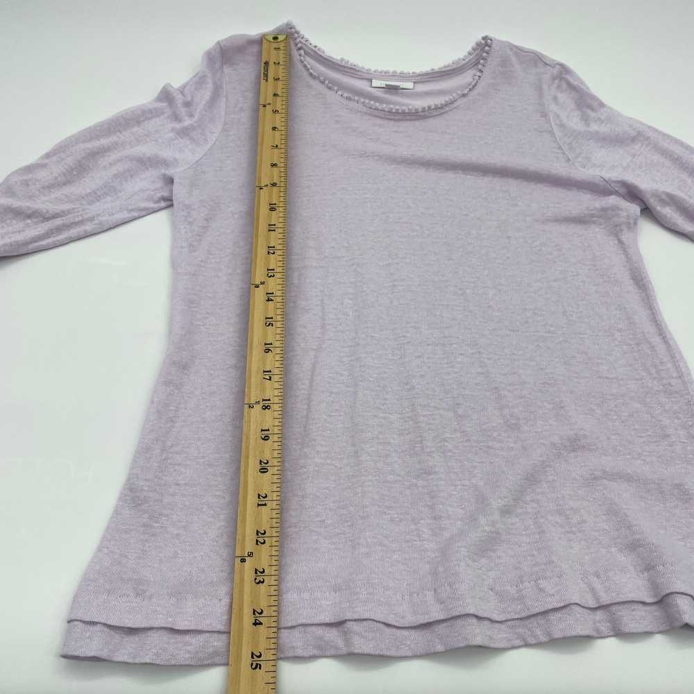 J. JILL Womens Love Linen Shirt Size M Lavender T… - image 6