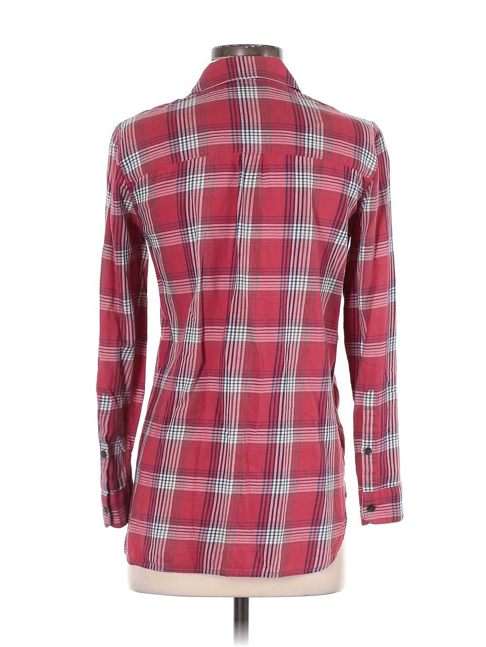 Madewell Women Red Long Sleeve Button-Down Shirt … - image 2