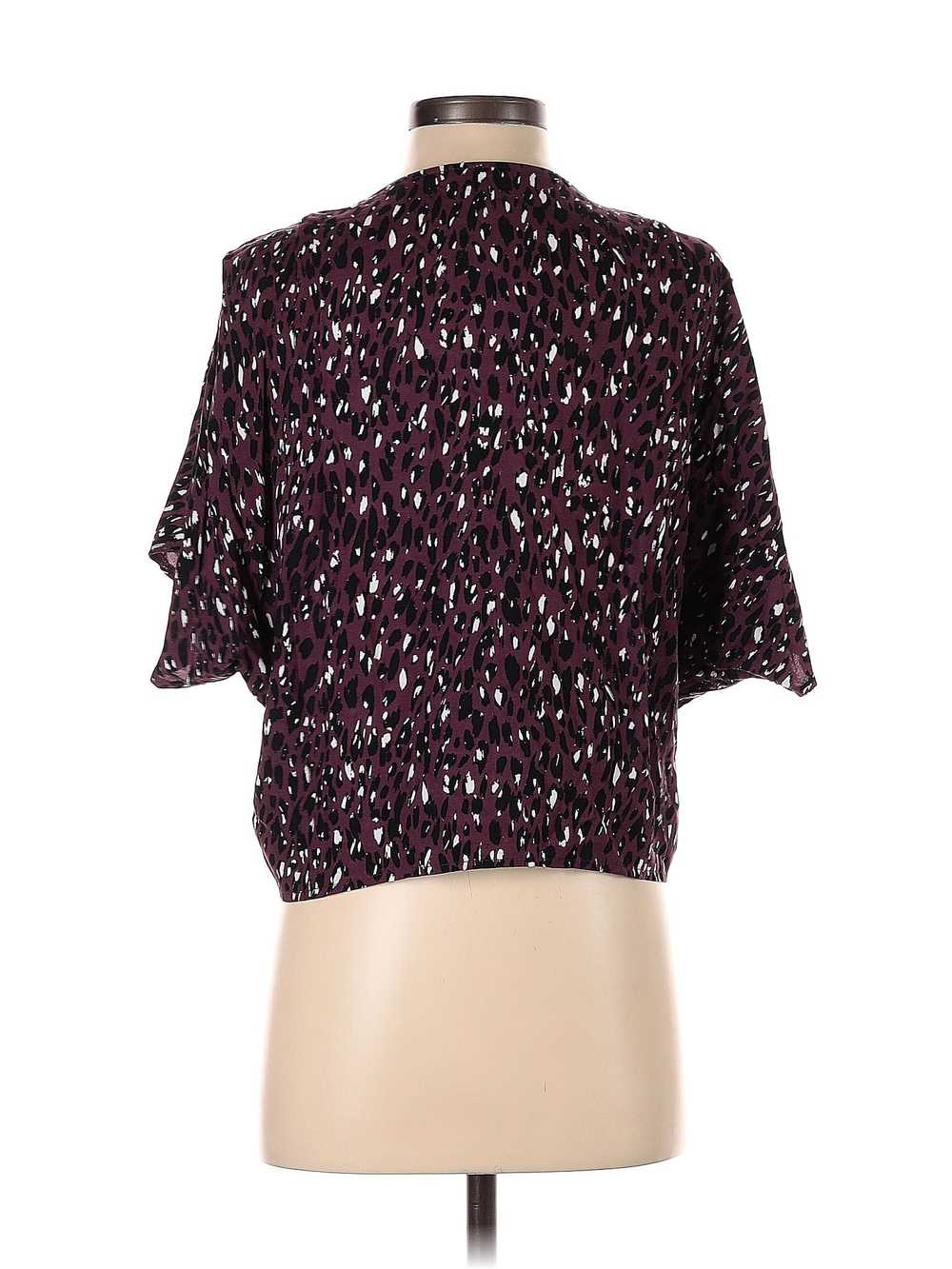 Topshop Women Purple Short Sleeve Blouse 2 - image 2