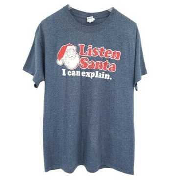 Gildan Listen Santa I Can Explain Tee Shirt Size … - image 1