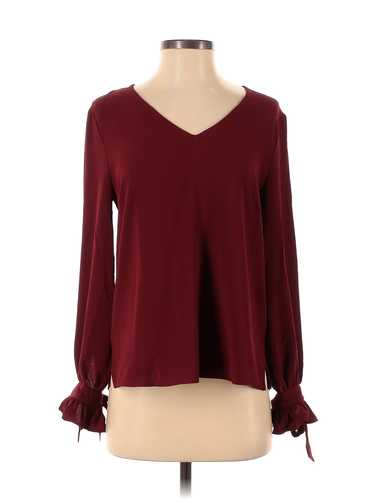 CeCe Women Red Long Sleeve Blouse S