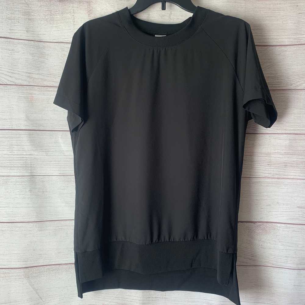 Member's Mark Black Woven Top Short Sleeve Athlet… - image 1