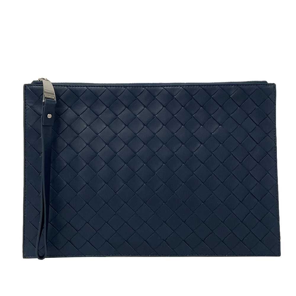 Blue Bottega Veneta Intrecciato Clutch - image 1