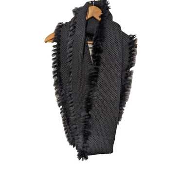 La Fiorentina Infiniti Wrap Scarf Rabbit Fur Trim… - image 1