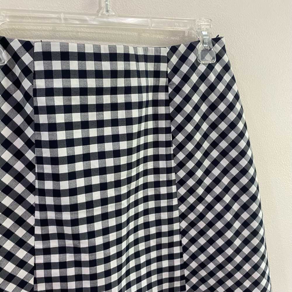 Brooks Brothers Gingham Navy Blue White Skirt Siz… - image 6