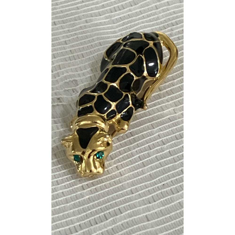 VTG Gale Hayman Enameled Leopard Brooch - image 3