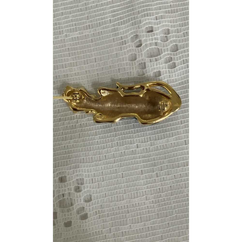 VTG Gale Hayman Enameled Leopard Brooch - image 5