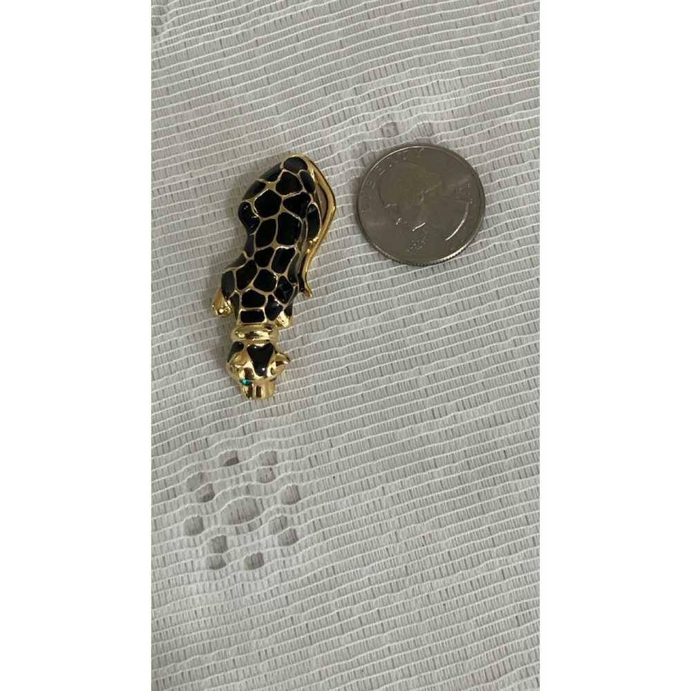 VTG Gale Hayman Enameled Leopard Brooch - image 6