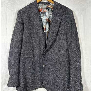 Robert Graham Sport Coat 42 Gray Speckled Wool Bl… - image 1