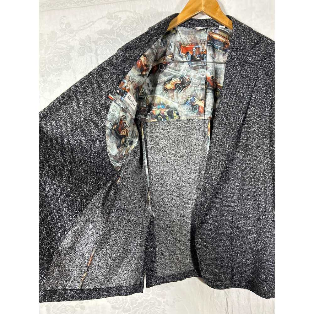 Robert Graham Sport Coat 42 Gray Speckled Wool Bl… - image 9