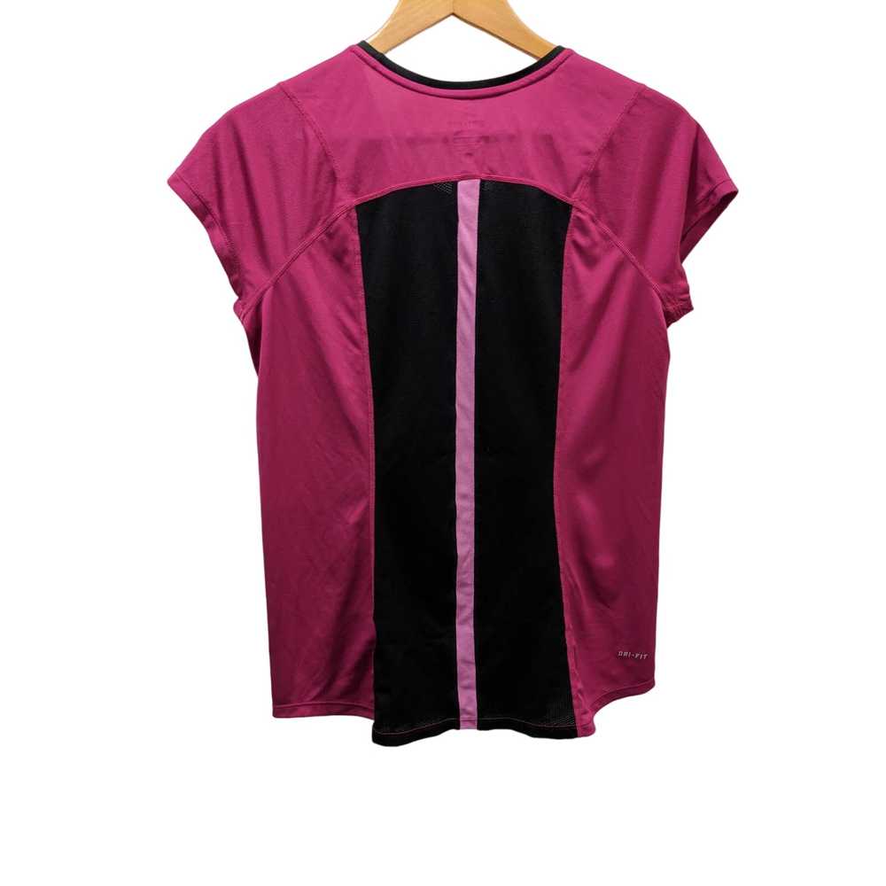 Nike Running Dri-Fit Shirt Short Sleeve Pink Mesh - image 4