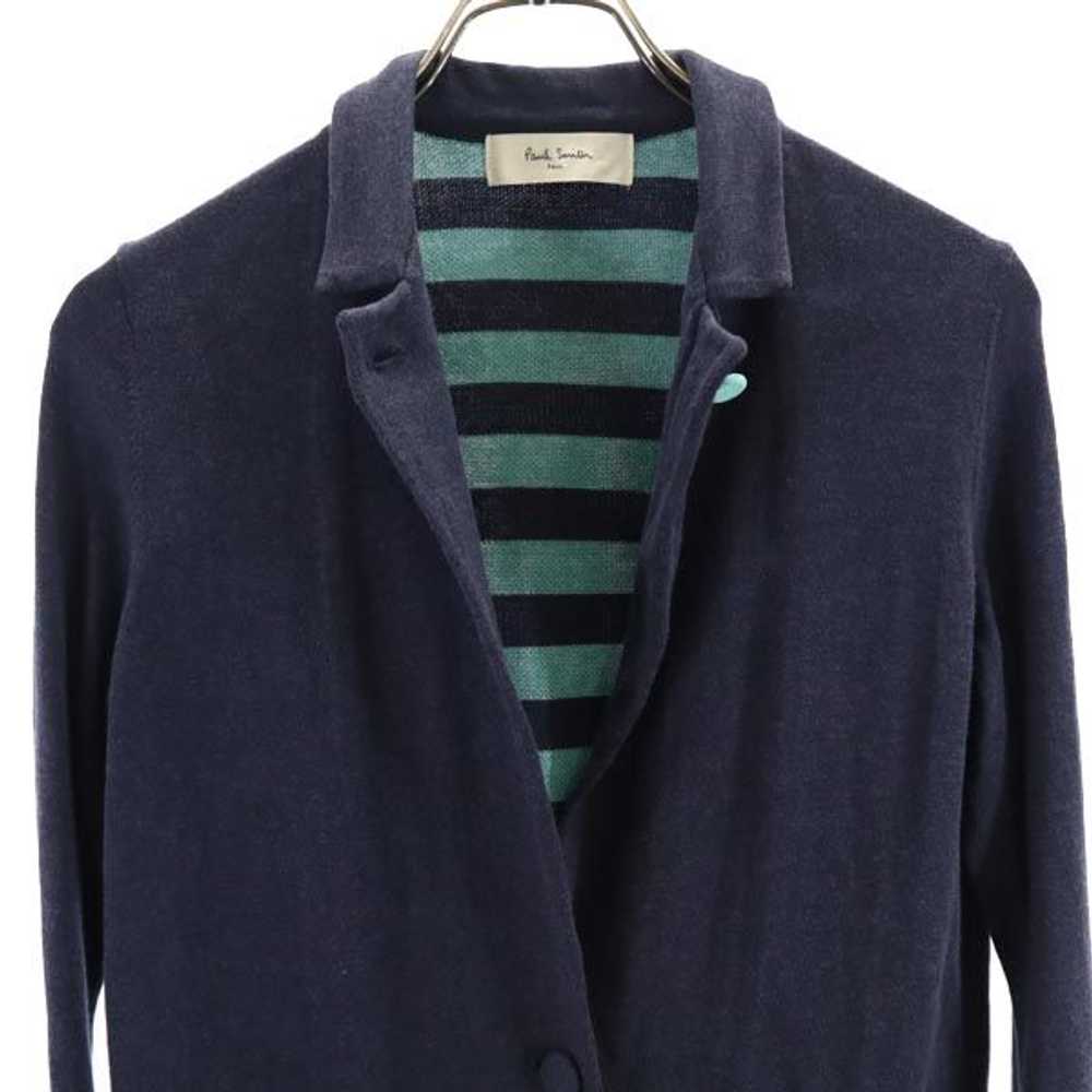 Paul Smith Knit Cardigan M Navy Back Border Ladie… - image 5