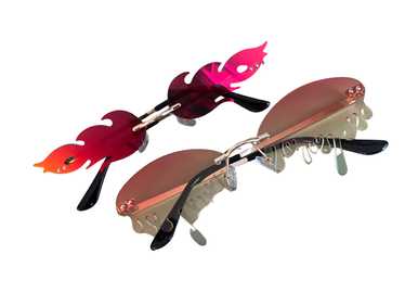 Freedom Rave Wear Red Flame Eyeglasses - image 1