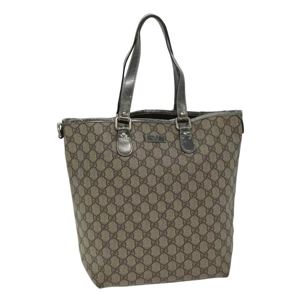 GUCCI GG Supreme Tote Bag PVC Beige 189896 Auth 7… - image 1