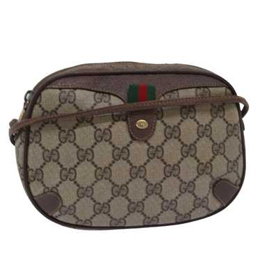 GUCCI GG Supreme Web Sherry Line Shoulder Bag PVC… - image 1