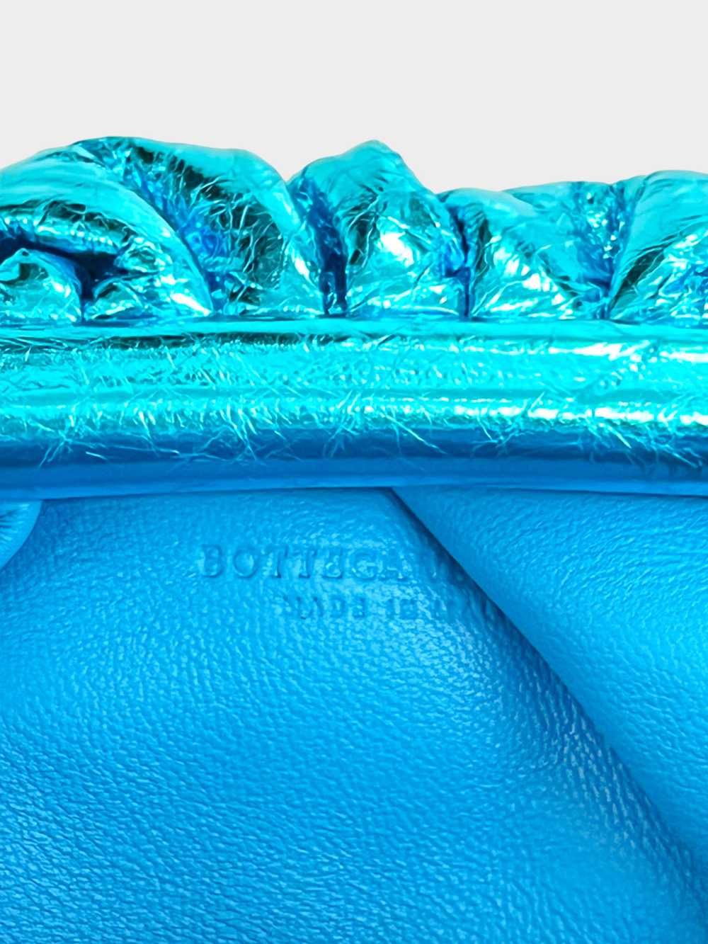 Bottega Veneta 2019 Metallic Turquoise Leather Mi… - image 4