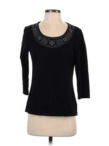 Coldwater Creek Women Black 3/4 Sleeve Top S