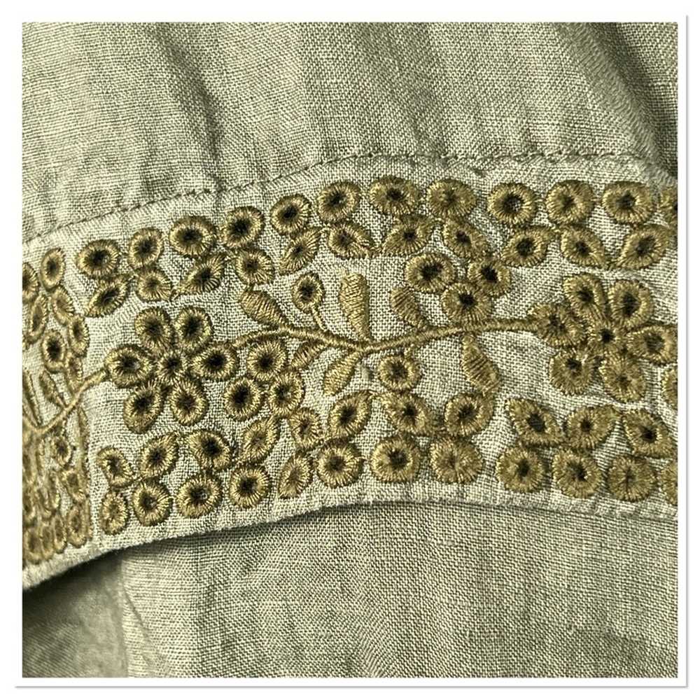 Sundance 100% Linen Eyelet Grace Hooded Jacket Zi… - image 5