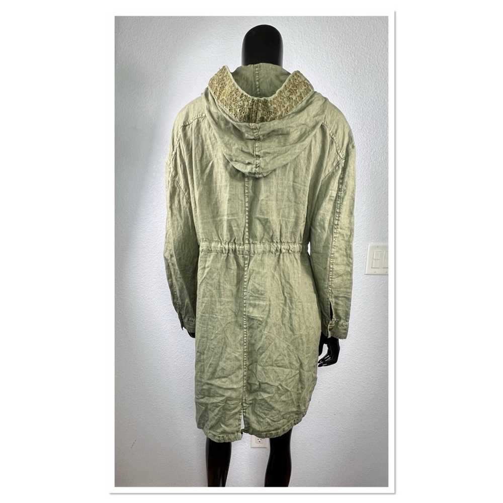 Sundance 100% Linen Eyelet Grace Hooded Jacket Zi… - image 7