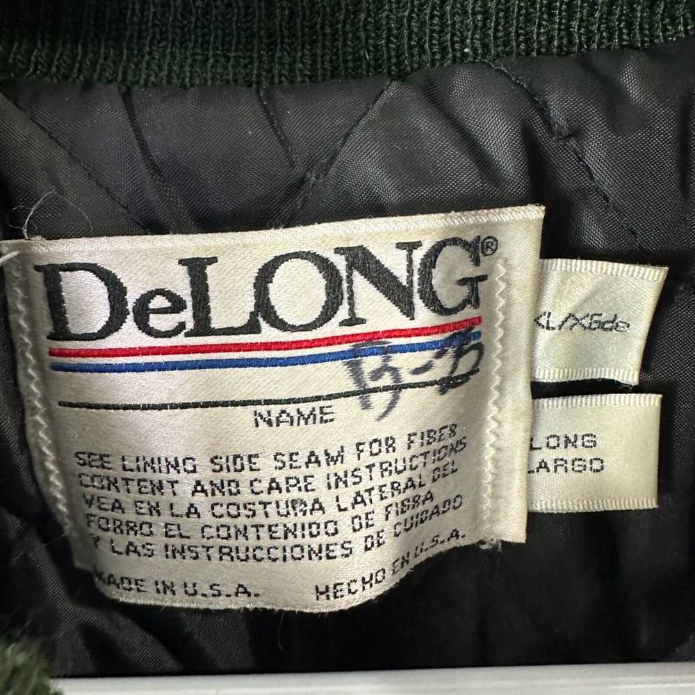 Vintage DeLong Men's XL Varsity Bomber Jacket Woo… - image 4