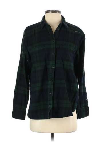 Madewell Women Green Long Sleeve Button-Down Shirt