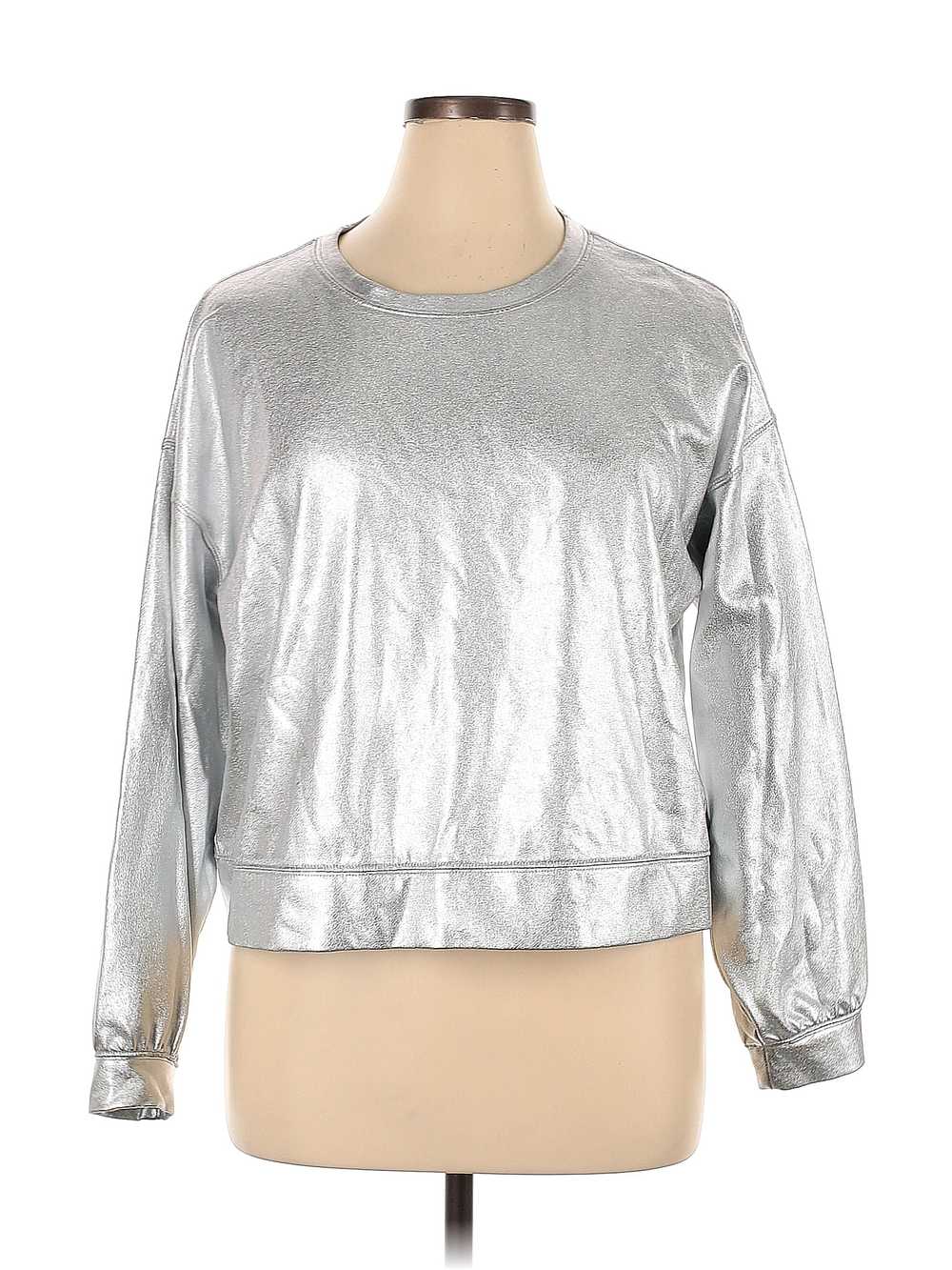 Pilcro Women Silver Pullover Sweater XL Petites - image 1