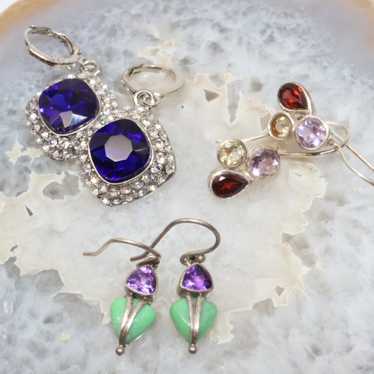 Bundle of 3 Sterling Silver Earrings - image 1