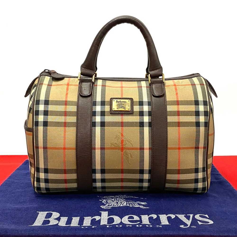 Burberry Burberry Haymarket Check Boston Bag Canv… - image 1