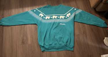 Hanes × Vintage Vintage Puff Print Alaska Sweatsh… - image 1