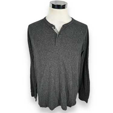 Faherty Faherty Henley Shirt Mens 2XL Gray Organic