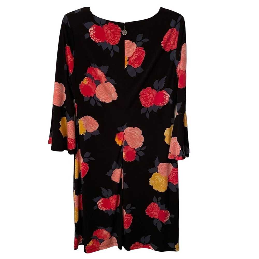 Tommy Hilfiger Black Floral Bell Sleeve Shift Dre… - image 3