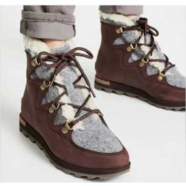 SOREL Sneakchic Alpine Leather Boots Brown