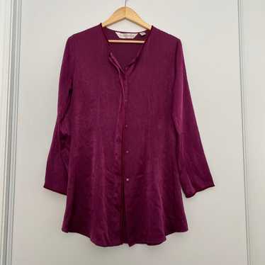 Victoria's Secret wine color button down sleep tu… - image 1