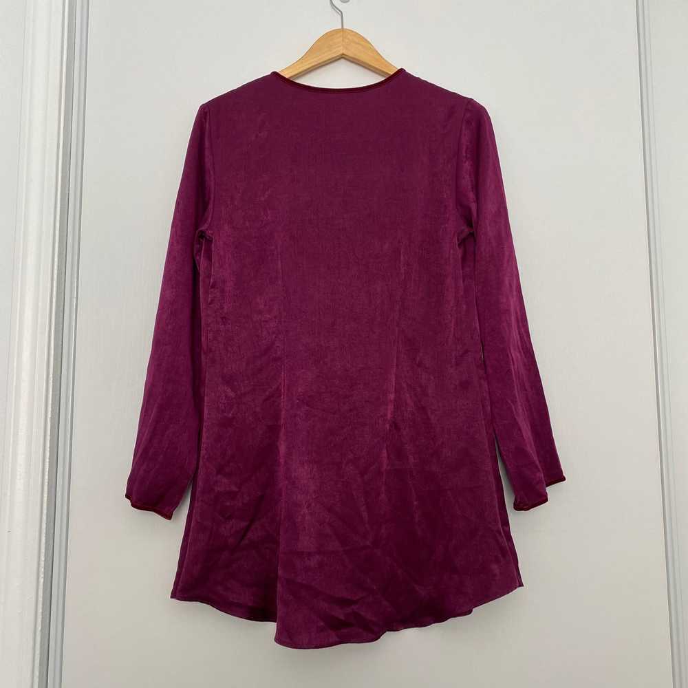 Victoria's Secret wine color button down sleep tu… - image 5