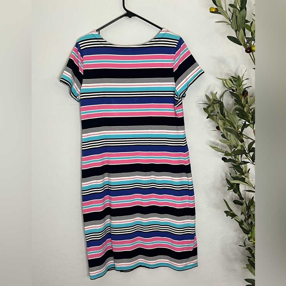 MULTICOLOR STRIPE JERSEY SHIFT DRESS BY TALBOTS - image 5