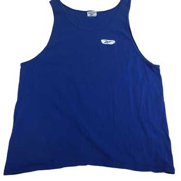 Men's Reebok Logo Blue Tank Top T-Shirt Size Large - image 1