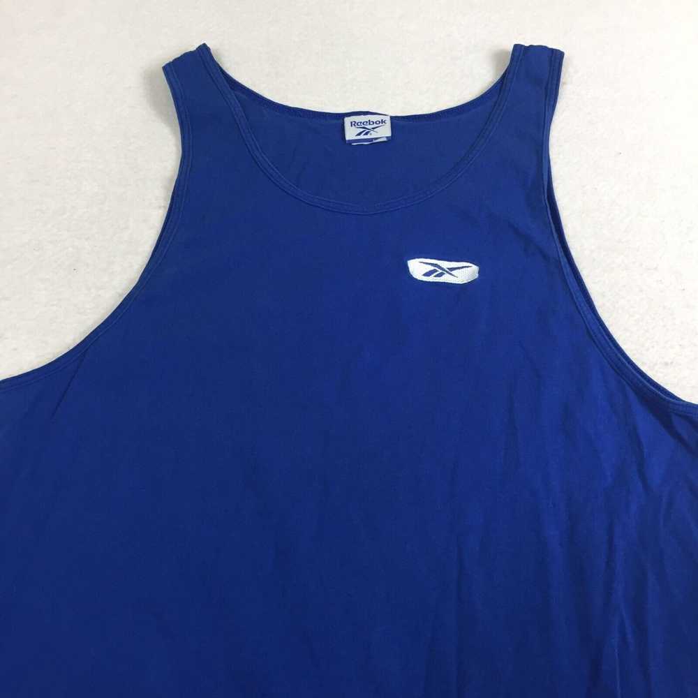 Men's Reebok Logo Blue Tank Top T-Shirt Size Large - image 3