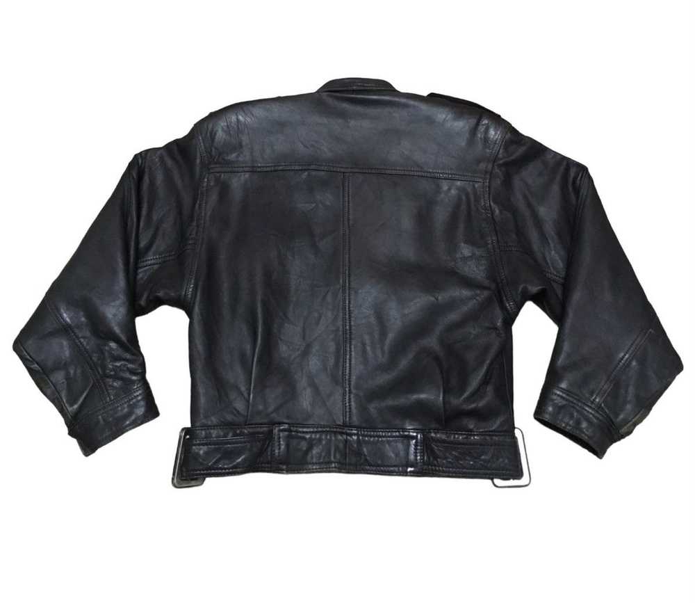 Designer × Leather Jacket × Vintage Rare Design V… - image 2