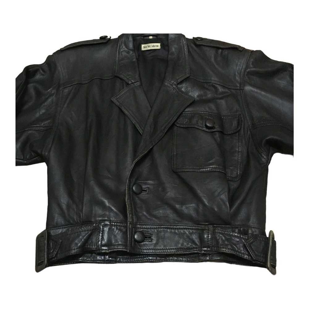 Designer × Leather Jacket × Vintage Rare Design V… - image 3