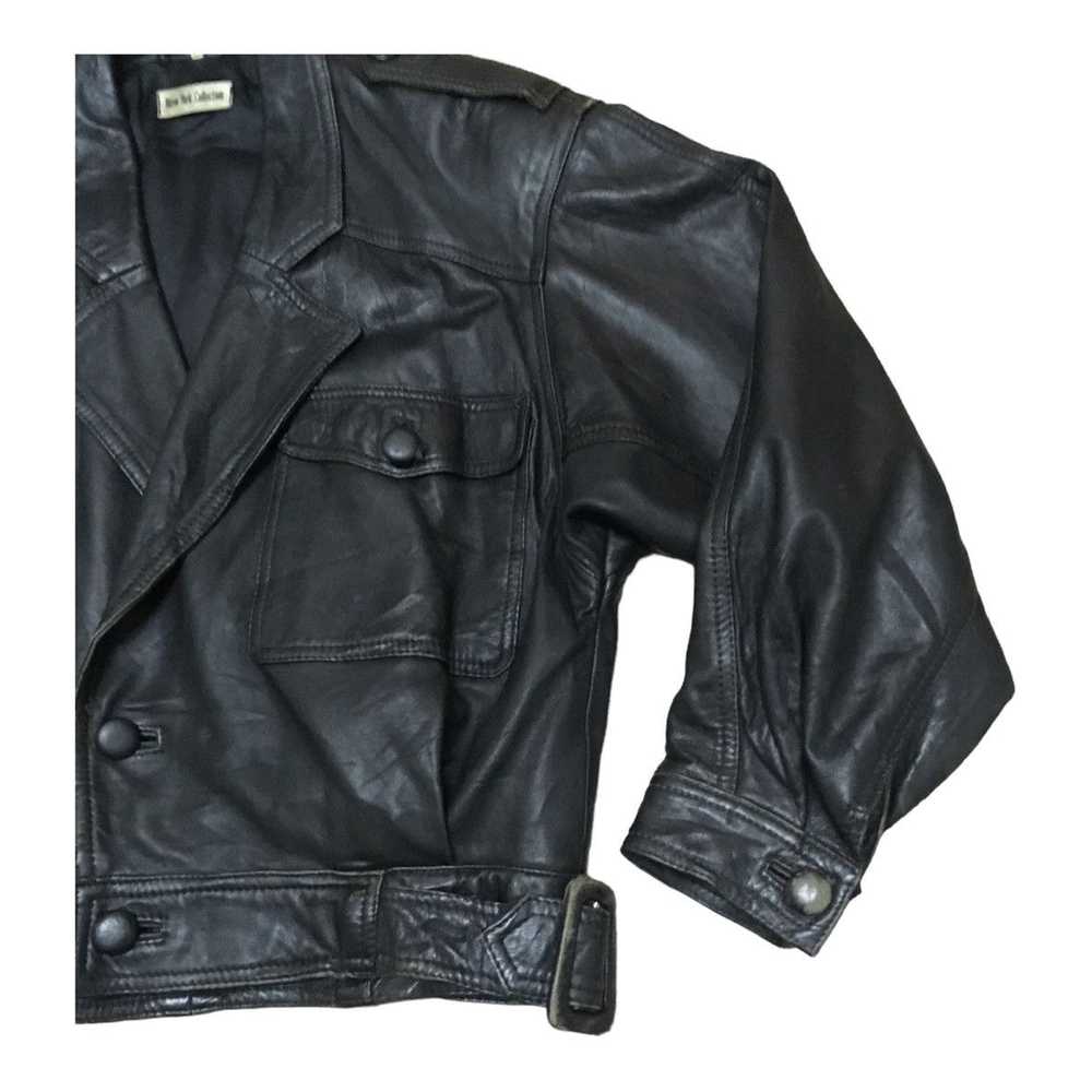 Designer × Leather Jacket × Vintage Rare Design V… - image 4