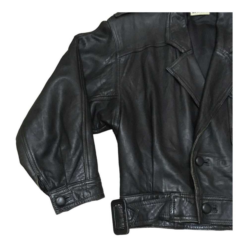 Designer × Leather Jacket × Vintage Rare Design V… - image 5