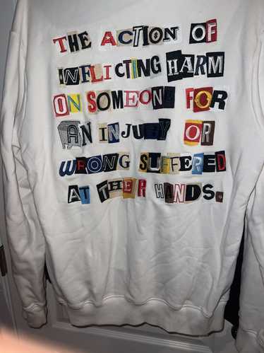 Revenge Revenge ransom note white hoodie - image 1