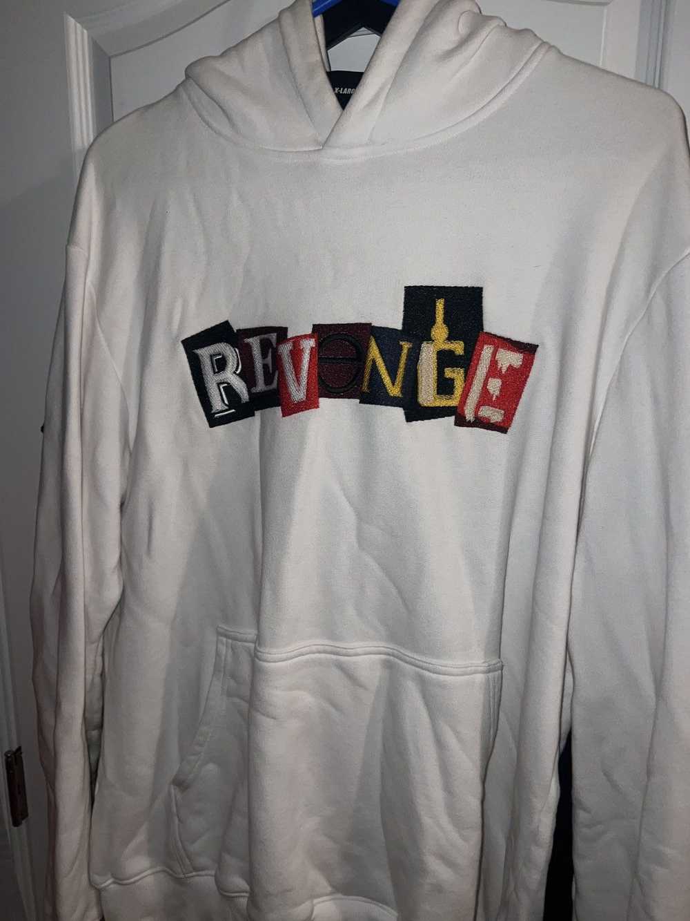 Revenge Revenge ransom note white hoodie - image 4