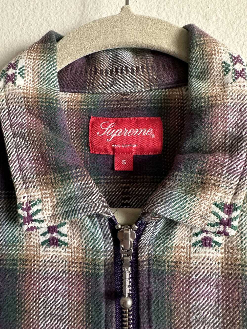 Supreme FINAL DROP Plaid Flannel Zip-Up Shirt - image 4