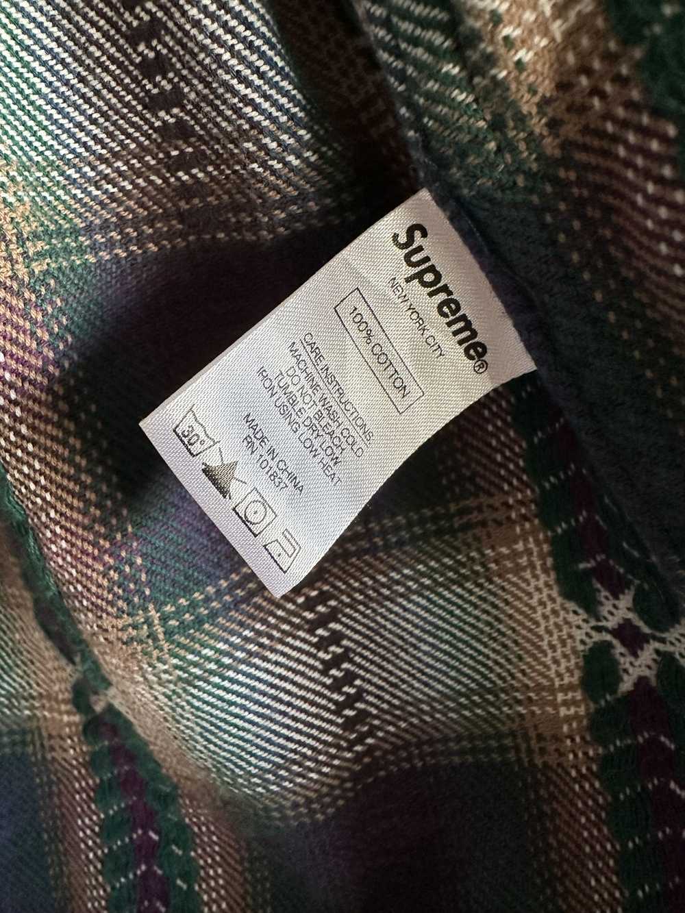 Supreme FINAL DROP Plaid Flannel Zip-Up Shirt - image 7