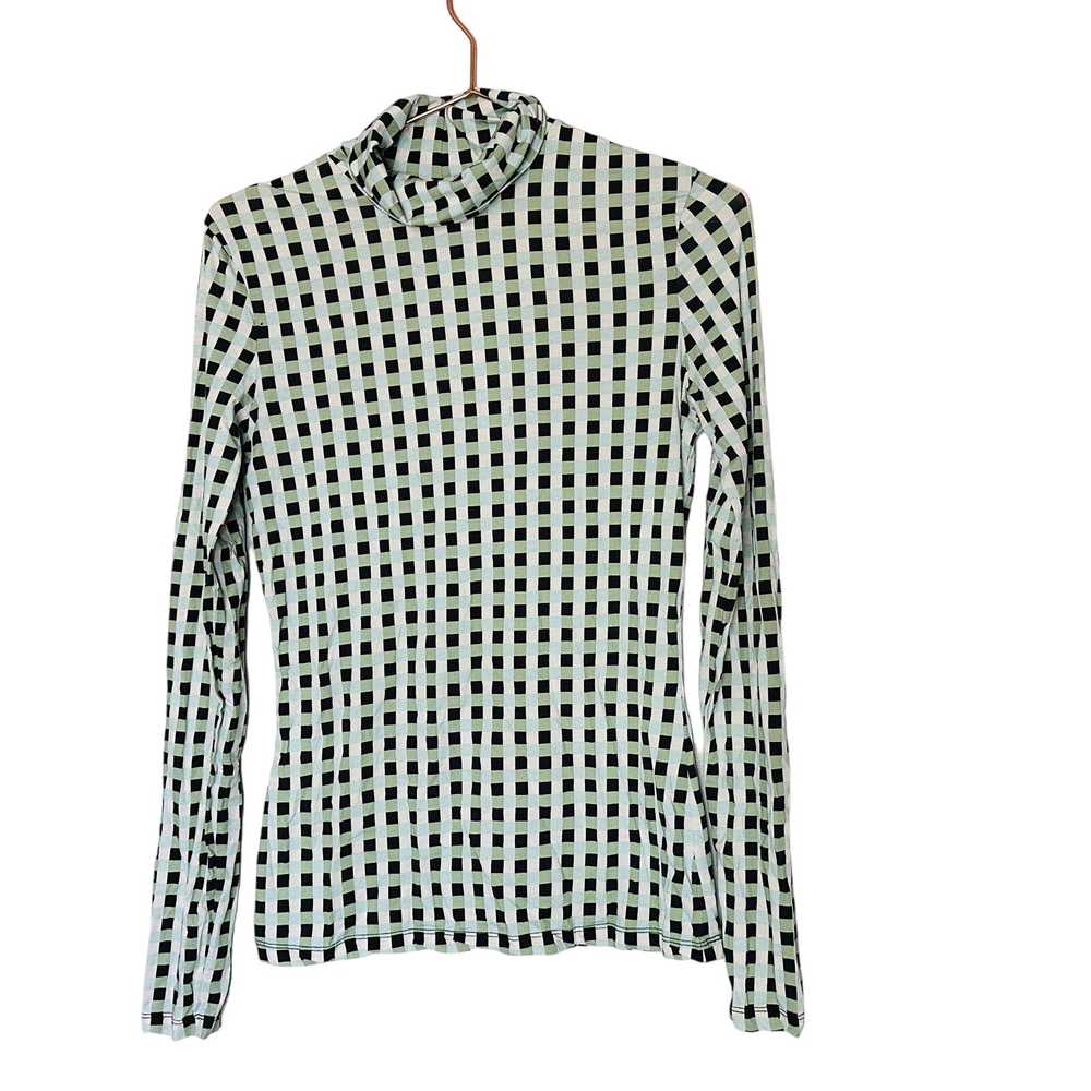 PROENZA SCHOULER Green Black Plaid Checkered Desi… - image 1