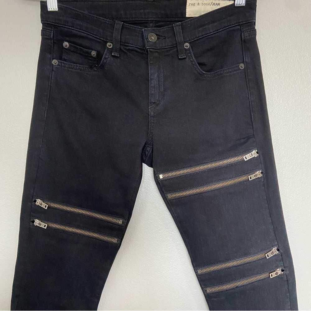 Rag & Bone Ordaz Jeans Aged Coal Skinny Zipper Si… - image 3