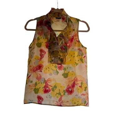 J.Crew silk floral sleeveless top women’s size 2 h