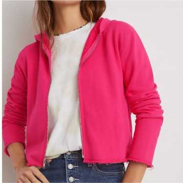 Anthropologie T.La Alex Cropped Hoodie Size S Pink - image 1