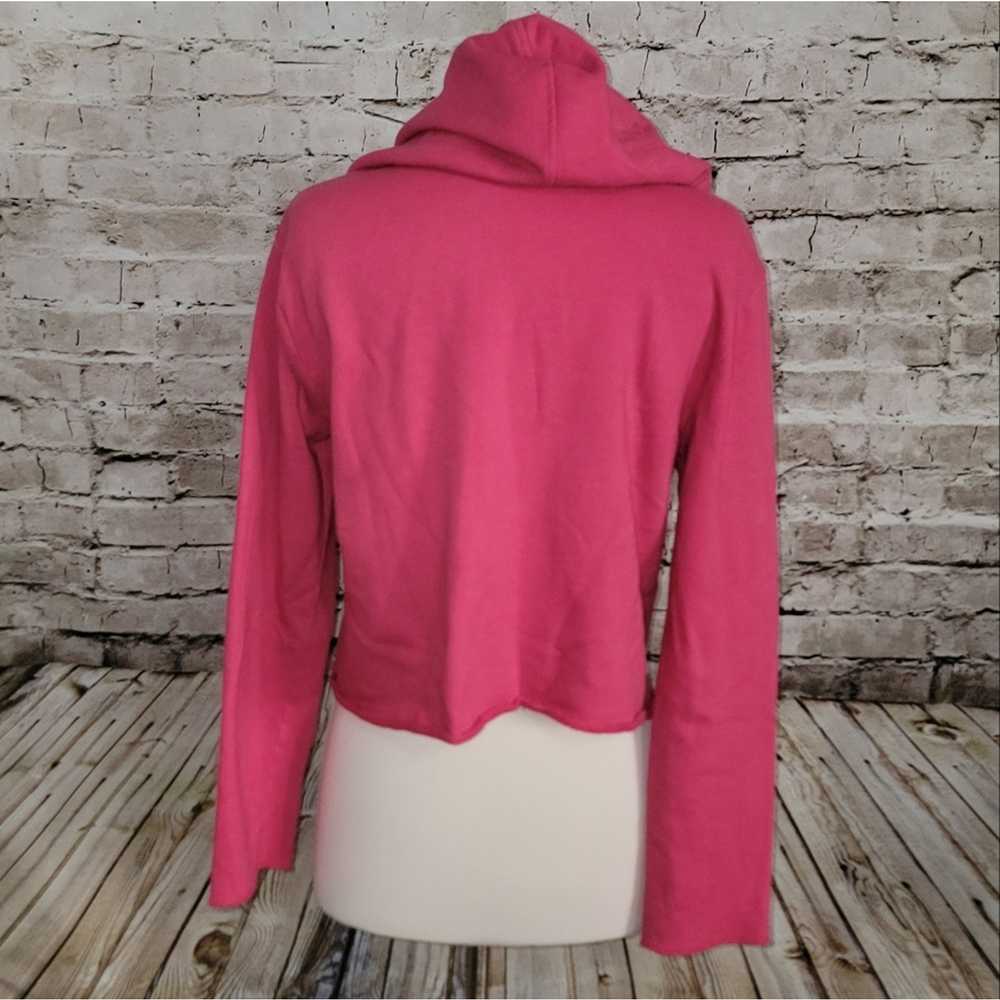 Anthropologie T.La Alex Cropped Hoodie Size S Pink - image 5